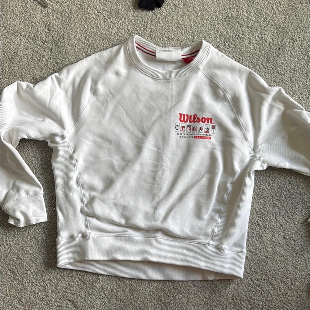 Wilson White Sweatshirt